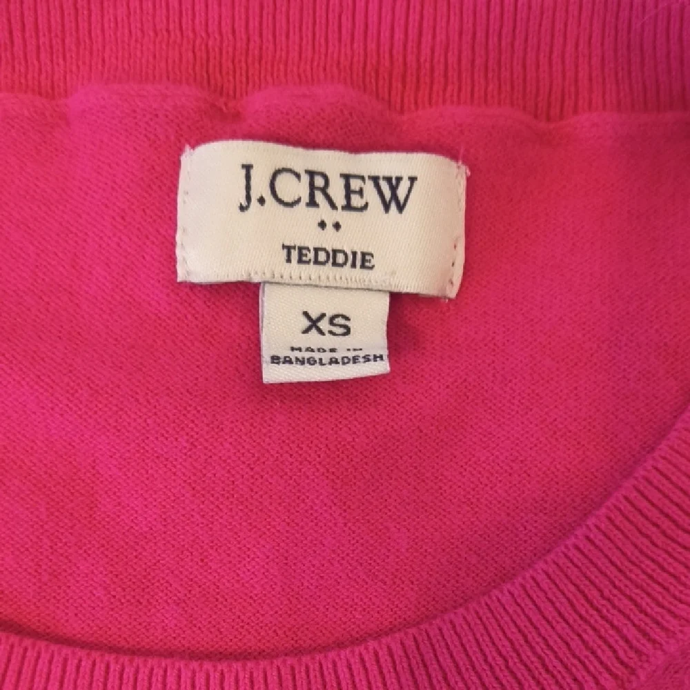 J. Crew Bold Pink Crew Neck Sweater